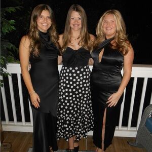 Elegant Black Satin Dress